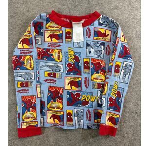 Marvel Comics Spider Man Long Sleeve Shirt Boys Youth 6 Pajama Sleepwear AOP